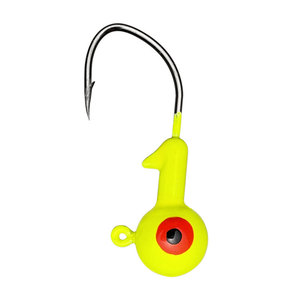 1/32oz,1/16oz,1/8oz,3/16oz,1/4oz,3/8oz Saltwater Glowing Strike Crappie Jig Head avec crochet de faucille pointu - Product Image 3