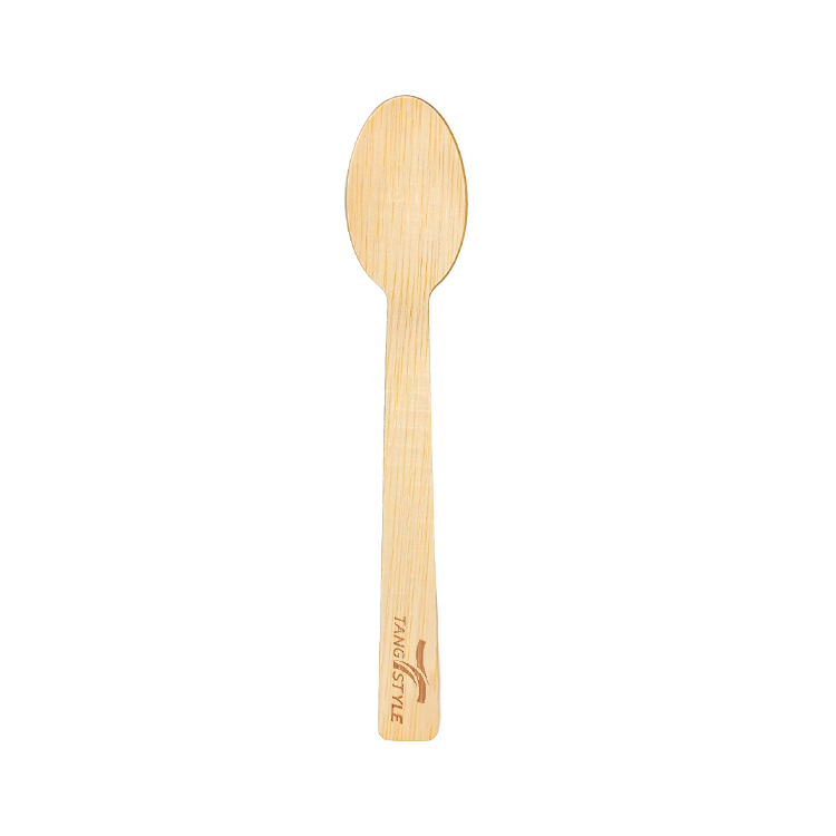 Cuillère/Fourchette/Couteau en bambou avec logo