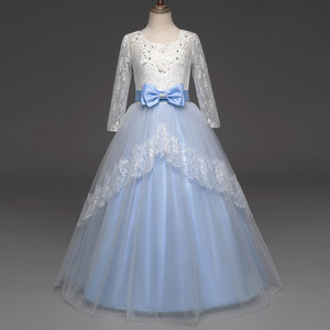 Articles les plus vendus : Robe longue d'été pour bébé, rose et blanche, avec nœud, respirante, en demi-dentelle, pour mariages - Product Image 6