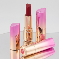 Rouge à lèvres liquide 3-en-1 tendance pour femmes, haute pigmentation, imperméable, velours, longue tenue, végan, mat, sans cruauté, couleurs personnalisables