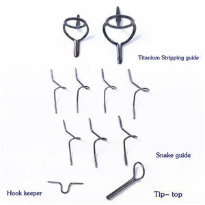 Anneaux de guides de <span class=keywords><strong>canne</strong></span> à pêche à la <span class=keywords><strong>mouche</strong></span> en titane pour 9ft 4wt à 6wt - Product Image 2