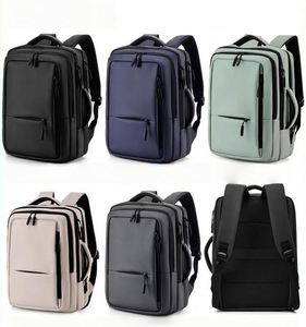 <b>Men</b> Women Laptop <b>Backpack</b> <b>Waterproof</b> PU Film Computer Bag Multi Functional Outdoor Travel Business <b>Backpack</b> With USB - Product Image 1
