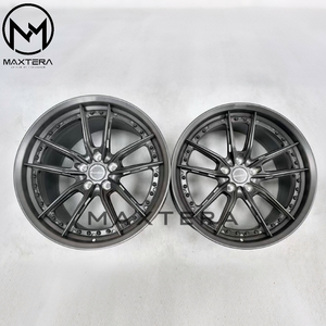 Jantes Maxtera forgées sur mesure, finition brossée noire, style <span class=keywords><strong>Brixton</strong></span> 2PC pour BMW, Porsche 911, Audi, AMG GT-R, Mustang, Camaro, Corvette, jantes en alliage - Product Image 5