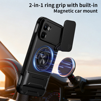 Casing Ponsel Infinix GT 50 Pro 5G dengan Ring Magnetik Kuat untuk Kamera Geser, Pelindung Belakang Anti Benturan