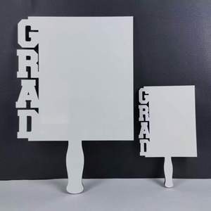 Éventails de cérémonie et cadres photo commémoratifs pour diplômés 2026, vierges pour sublimation, écologiques, à personnaliser - Product Image 4