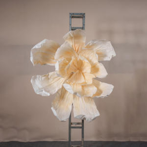 Sıcak Kayısı-Beyaz Gradyan Dev Kağıt Sanat Çiçekleri Düğün Dekorasyonu için Düğün Kağıt Çiçekleri Yapay Çiçekler - Product Image 1