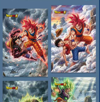 Cartes de collection d'art Dragon Ball Anime Rampage PGU Culture, cartes à jouer personnages DBZ en papier coloré pour enfants, jouets cadeaux