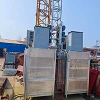 Hoist Konstruksi Tugas Berat Pabrik SC300/300 Double Cage 2*3000Kg Pengangkat Material dan Penumpang