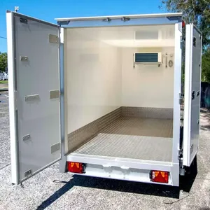 Refrigerador Portátil, Congelador, Almacenamiento Móvil, Cámara Frigorífica, Remolque para Helados y Comida Rápida, Metálico, Resistente a la Oxidación, 4 Ruedas - Product Image 4