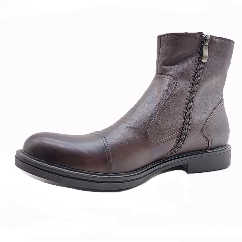 New Hot Selling Hochwertige Herren Leder Casual Knöchel Gummi echte Outdoor Cowboy Leder Stiefel Herren