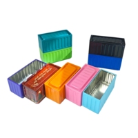 Boîte en fer blanc rectangulaire mini format, personnalisable et recyclable, pour bonbons et chocolats, modèle transport maritime, directement de l'usine