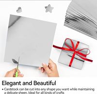 Papel Cartulina Plateado - Tamaño A4 (250gsm) para Manualidades, Invitaciones y Decoraciones - Compatible con Troquelado y Plotter