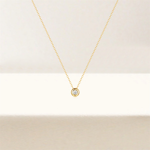 Collier empilable CANNER en argent sterling 925 avec pendentif goutte d'eau fleur et zircon blanc 5A plaqué or 18 carats pour femme - Product Image 2