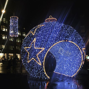 Esterna impermeabile Di <span class=keywords><strong>Natale</strong></span> 3d <span class=keywords><strong>LED</strong></span> motif illuminato filo cornice fatta a mano enorme ornamento gigante arco luci di palla per i centri commerciali - Product Image 5