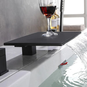 Ensemble de robinetterie de douche cascade en laiton chromé au design moderne avec bec verseur et douchette à jet pour salle de bain - Product Image 5