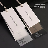 Étiquettes de vêtements en papier gaufré de qualité supérieure avec cordon de suspension, respectueuses de l'environnement, acceptant l'impression personnalisée des matériaux pour les vêtements de luxe
