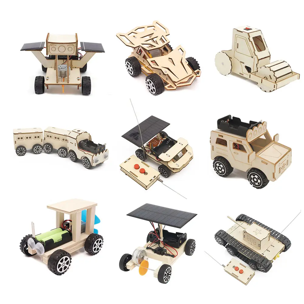 OEM ODM高品質ステム玩具教育ソーラーカーモデル教育木製玩具