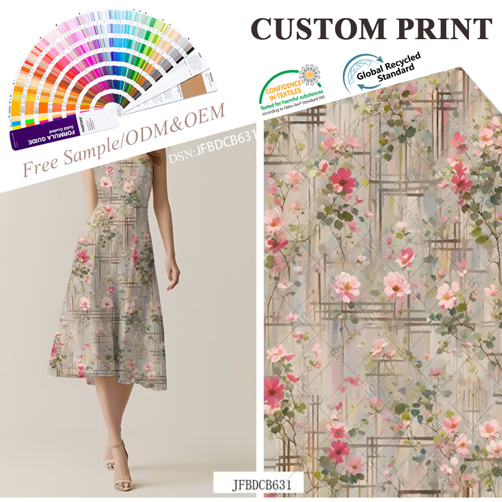 WF 2025 New Designs 100% Rayon Viscose Woven Poplin Printed Fabric Eco-Friendly Girls Boys Women's Dresses Home Textiles High
