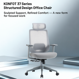 Nouvelle Chaise de Bureau Ergonomique en Maille Konfot, Accoudoirs 3D Réglables, Base Coulissante, Style Moderne, Siège en Tissu Respirant, Usage Commercial - Product Image 1