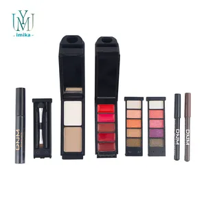Ensemble de maquillage cosmétique 6 en 1, ombre à paupières multicolore et Eyeliner imperméable, Mascara coloré lipstck 4D