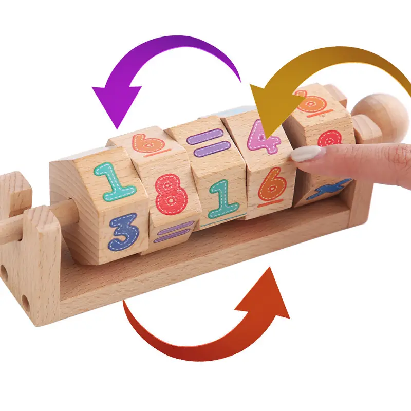 Kinder holz puzzle zählen zahlen und buchstaben cube spielzeug kindergarten frühen bildung holz lehrmittel für kind