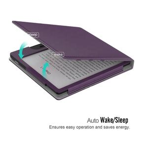 Étui vertical en cuir PU MoKo avec fonction de réveil/veille automatique pour Amazon <span class=keywords><strong>Kindle</strong></span> Oasis 2017/2019 - Product Image 5
