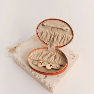 Boîte de rangement pour bijoux en cuir PU de luxe avec logo personnalisé, fermeture éclair, pour femmes, étui de voyage - Product Image 1