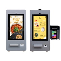 Hamburger voiture 15.6 "Win 10 OS étanche extérieur QR Code Scanner imprimante thermique Terminal de point de vente kiosque de paiement extérieur en libre service