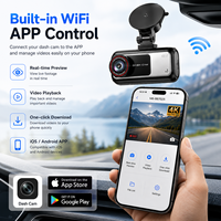 Caméra de tableau de bord mini 4K+2K ADAS/BSD 2 canaux 5G WIFI IPS double objectif vision nocturne enregistrement en boucle avant/arrière garantie 1 an