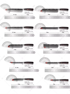 7 pulgadas <span class=keywords><strong>Santoku</strong></span> 7cr17 profesional de acero inoxidable cuchillo de chef japonés con mango de palo de rosa helicóptero salmón corte de cuchillo de cocina - Product Image 2