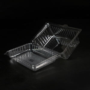 PET super clair BRC ISO muffin gâteau au fromage rectangulaire <span class=keywords><strong>anti</strong></span>-dérapant cookie conteneur inviolable dôme peu profond à clapet - Product Image 4