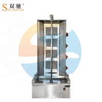 Machine Commerciale Automatique à Kebab Shawarma 1,2 M Infrarouge Lointain, Grill à Gaz GPL de Comptoir pour Poulet Kebab Doner, Moteur avec Roulement