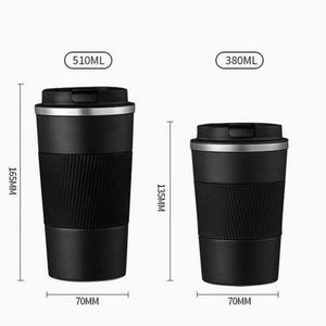 Mug de voyage isotherme en acier inoxydable, anti-fuite, réutilisable avec couvercle - Garde les boissons chaudes et froides, tasse thermos - Product Image 1