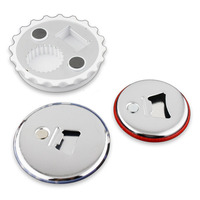 Ouvre-bouteille magnétique blanc à Sublimation, accessoire en métal personnalisé de forme ronde, 10 unités