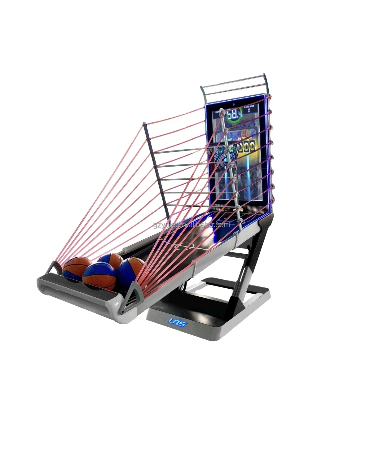 New Commercial Arcade Electronic Basketball Machine with Metal Frame English Language Adult Indoor Use