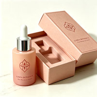 Bouteilles en verre vides personnalisables de 30 ml, 60 ml, 1 oz, 2 oz à épaule plate avec impression sérigraphique pour sérum, essence, huile, avec boîte cosmétique