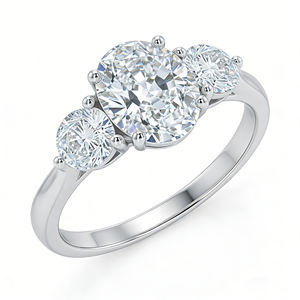 S925 Silver 14K <b>Gold</b> Plated Lab Grown Diamond Engagement <b>Ring</b> VVS-VS Quality 2pcs 0.50ct Prong Setting for <b>Men</b> Women Luxury - Product Image 2