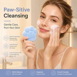 Brosses de bain pour bébé en silicone souple en forme de patte LEDUN en gros, exfoliant visage pour un nettoyage en profondeur et une relaxation optimale - Product Image 2