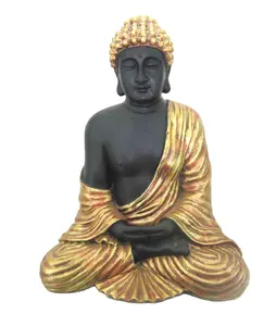 Estátua de buda de resina para meditar, decoração de jardim, estátua de fibra de vidro, grande