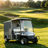 Kursi Kulit Custom Pabrik Cina, Kursi Mewah untuk Kendaraan Golf Listrik Utilitas dengan Kotak Kargo