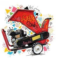Zelfvoorzienende trommelhoutversnipperaar, PTO-aangedreven, 8 inch houtversnipperaar voor tractor, landbouwhoutversnipperaar met hydraulische invoer
