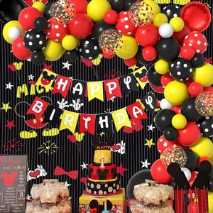 Kit d'arche de guirlande de ballons personnalisée, fournitures pour fête d'<span class=keywords><strong>anniversaire</strong></span>, bannière Joyeux <span class=keywords><strong>Anniversaire</strong></span> pour décorations d'<span class=keywords><strong>anniversaire</strong></span> sur le thème de <span class=keywords><strong>Minnie</strong></span> - Product Image 4
