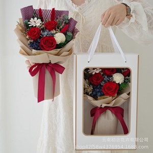 Bouquet de roses éternelles artisanales en gros pour la décoration de la maison, cadeaux de la Saint-Valentin, cadeau pour la fête des mères, amour éternel - Product Image 3