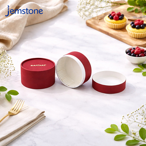 Custom Eco-friendly Oven Safe Dessert Pastries Cardboard Tube Food Grade Cheesecake Cylinder Box Kraft Paper Cylinder Packaging - Product Image 1