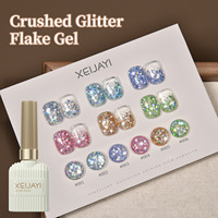 XEIJAYI Vernis à ongles UV longue tenue, Poudre de brouillard violet fantôme, Gel couleur tendance pour nail art, Série Étoile éclatante