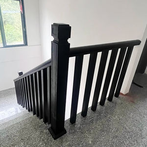 Escalera Interior Simple y Moderna para Villa, Barandillas Negras, Barandillas <span class=keywords><strong>de</strong></span> Aleación <span class=keywords><strong>de</strong></span> Aluminio, Balcón Duradero Personalizado - Product Image 3