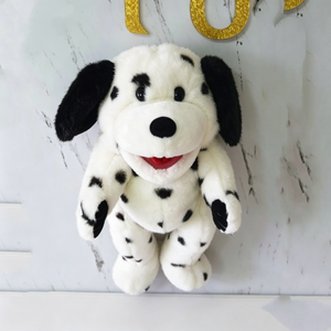 Marioneta de Mano Personalizable de Perro Dálmata con Boca Abierta, Peluche con Manchas Blancas y Negras para Niños, para Contar Cuentos y Jugar a la Fantasía - Product Image 1