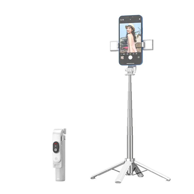 360 Rotation Flash Multi-Function Aluminum Alloy Tripod Wireless Selfie Stick with Led Beauty Fill Light