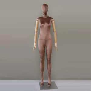 Nuevo vestido de novia ORIGINAL hembra marrón de tela de terciopelo de cuerpo completo maniquíes de todo el cuerpo de la ventana de visualización de pie maniquí - Product Image 4