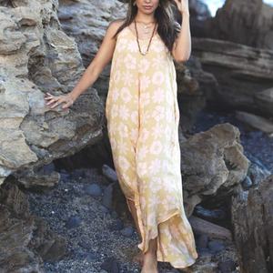 Mono Hawaiano Nuevo al por Mayor para Mujer, Tirantes, Estampado Irregular, Holgado, Mono de Rayón Prelavado Personalizado - Product Image 1